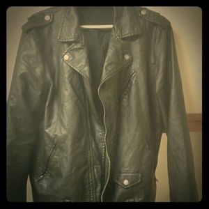 Black leather jacket
