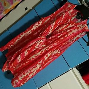 Sleeves Etcetera button down scarf blouse.