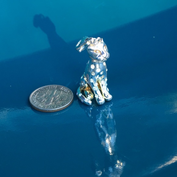 Sterling Silver jaguar🐯w/bling-Estate piece - Picture 3 of 6