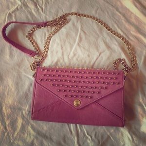 Pink Rebecca Minkoff studded crossbody
