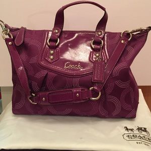 AUTH Coach fabric/leather purse