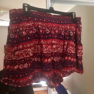 Red and Navy festival shorts