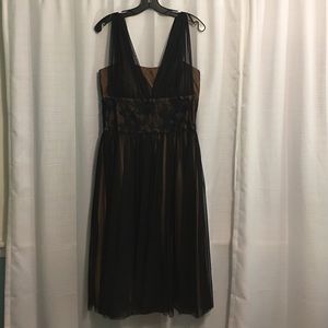 Black & Copper Cocktail Dress