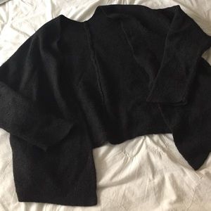 High Low Comfy Black/Grey Sweater