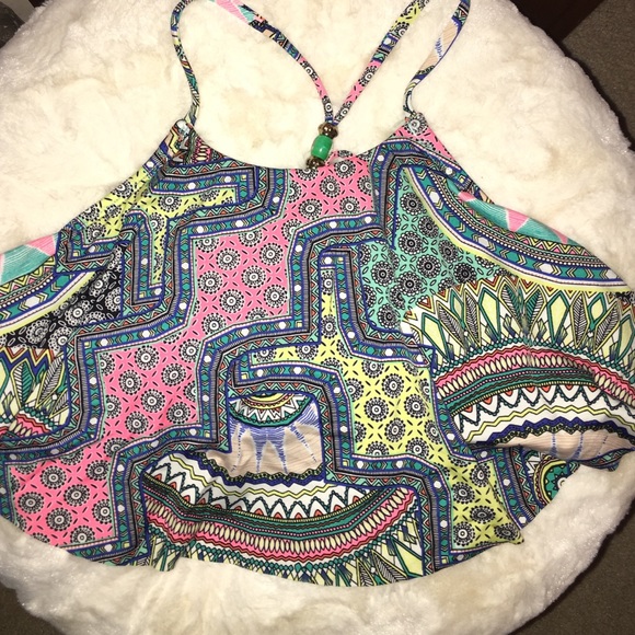 Open-Back Bathing Suit Top