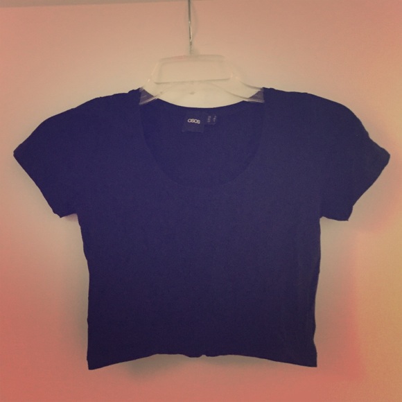 ASOS Black stretchy crop top size 4