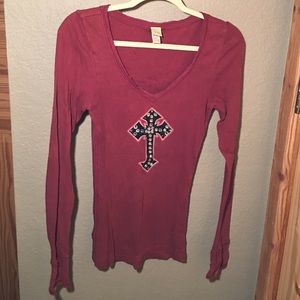 Cowgirl Hardware V neck long sleeve