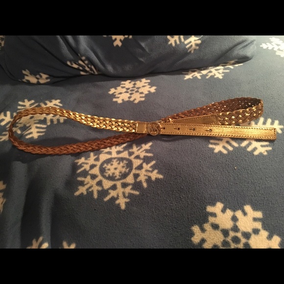 Gold Michael Kors braided belt