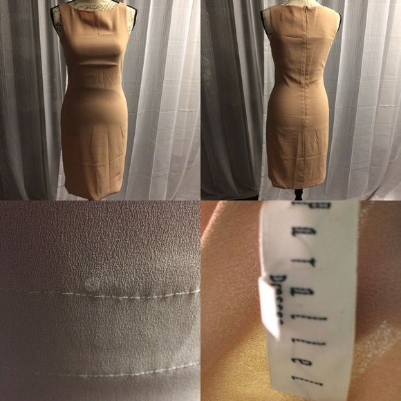 Parallel sheath dress with sequins under cloth