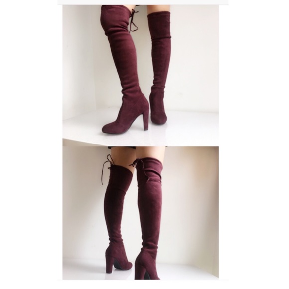 🎉Wine red / Burgundy over the knee boots.🎉 - Picture 4 of 4