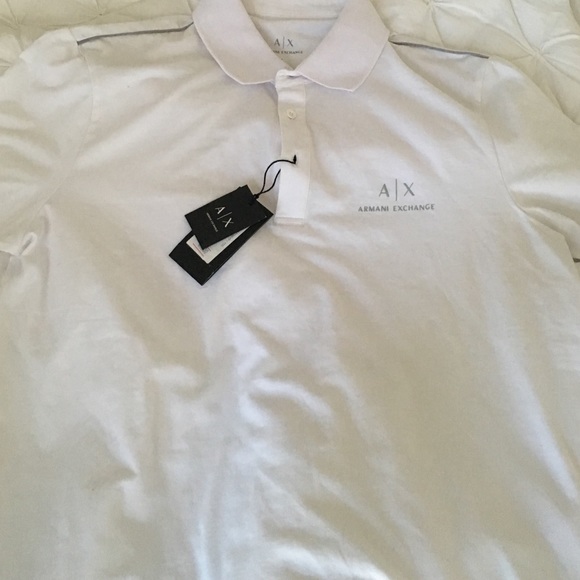 NWT Armani Exchange Polo- White, Large