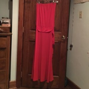 Peachy pink maxi dress