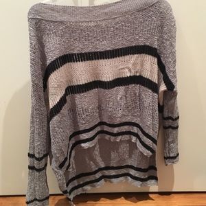 Striped Off the shoulder sweater