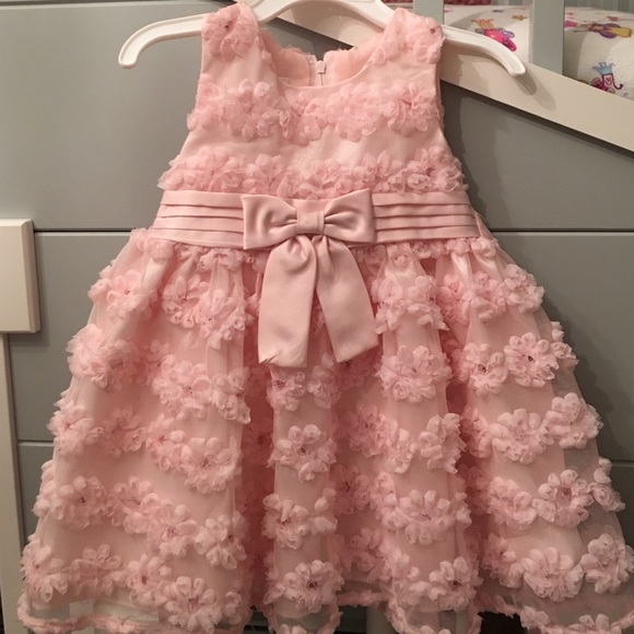 Pink floral toddler dress