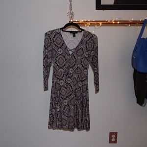 Patterned lace up dress (never worn)