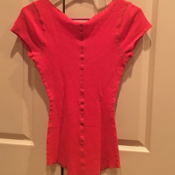 Free People Orange Short Sleeve Thermal Tee - Picture 4 of 4