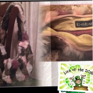 BEBE Hobo Fur Purse