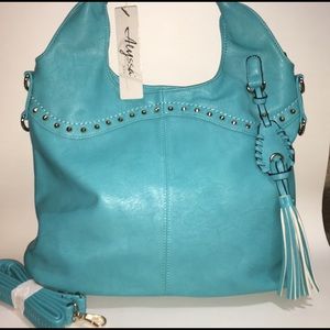 Blue Soft Leather Phoebe Style Purse