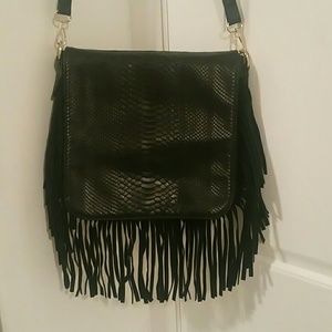 Black fringe purse