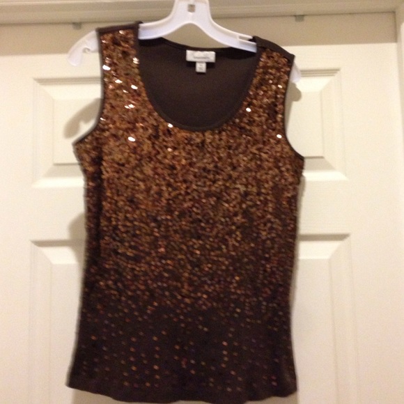 Sequined tank top