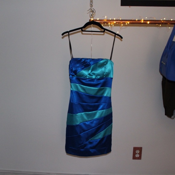 Blue multitoned dress
