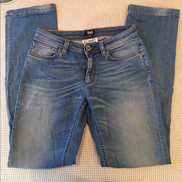 D&G wide leg jeans boyfriend style size 24