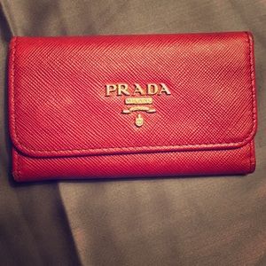 Prada Red Key Holder