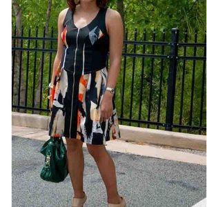 Mossimo watercolor sleeveless dress sz M