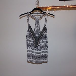 Black and white patterned crop top (never worn)