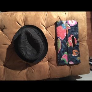 Hobo leather clutch handbag