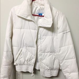 Columbia White Down Jacket