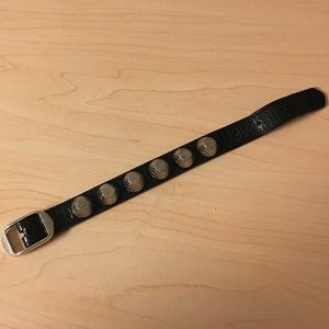 Balenciaga leather bracelet with 6 silver studs