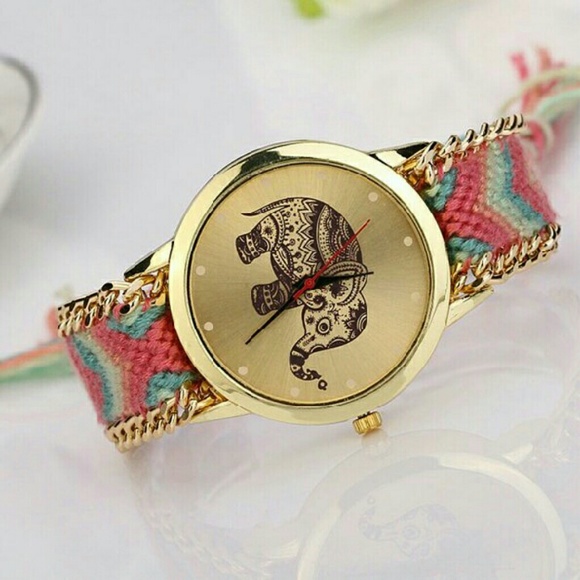 ❌❌SOLD: Elephant Weaved Rope Band Watch - Picture 2 of 3