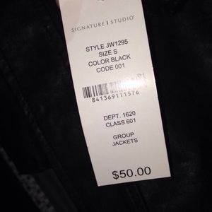 small black zip leather jacket