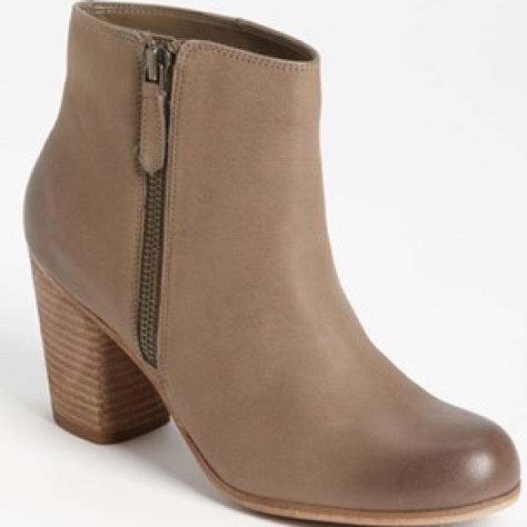 BP. 'Trolley' Beige High-Heeled Bootie