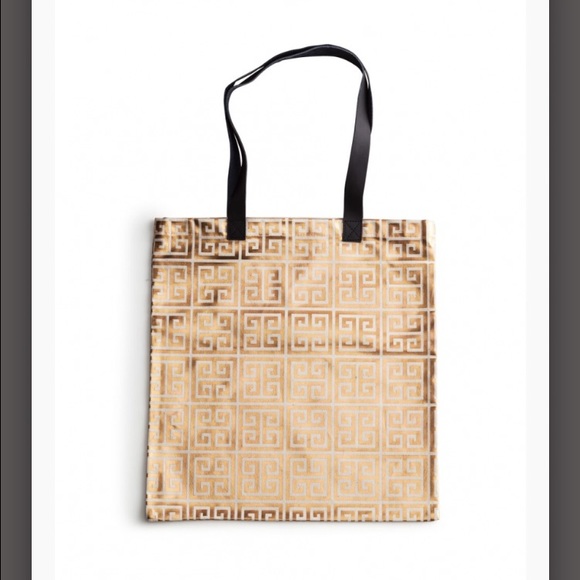 Rosanna jet setter Greek key tote bag leather