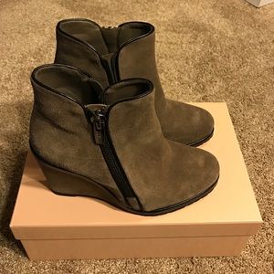 Vince Camuto suede wedge booties