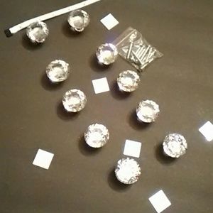 Sparkly glass bevel cut drawer knob pulls