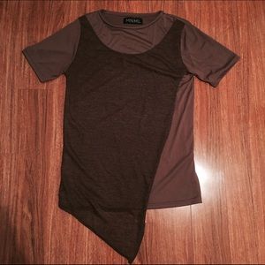 Brown Asymmetrical shirt dress Brown Asymmetrical shirt dress