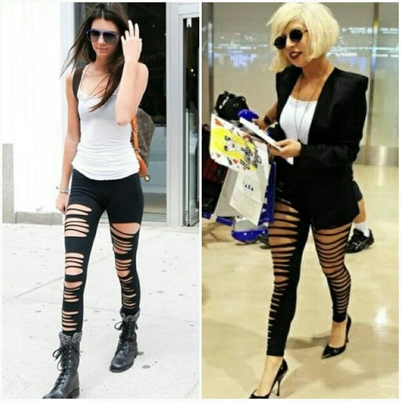 🔴2 for $35🔴Celebrity Slashed Leggings - Picture 3 of 5