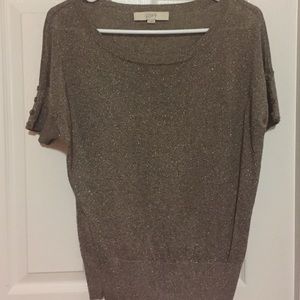 Loft dark metallic gold sweater