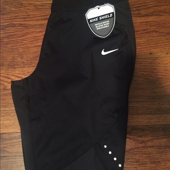 Nike Shield Training Legging Pants - Medium- Black - Picture 1 of 4