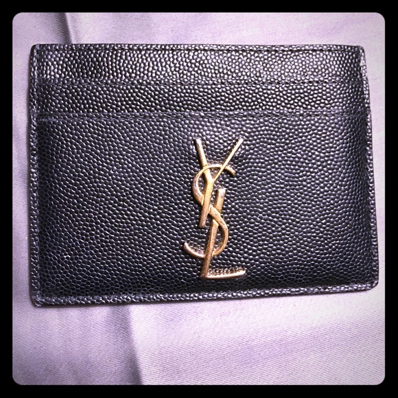YSL Black Monogram Card Holder