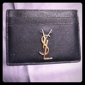 YSL Black Monogram Card Holder