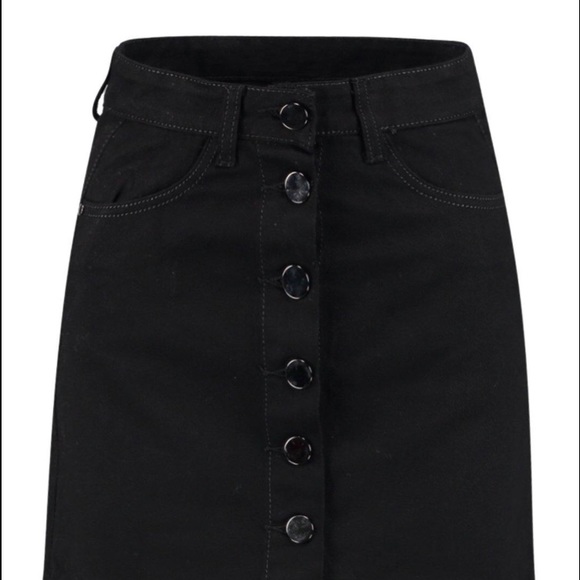 Black Button Up Skirt NWT - Picture 3 of 4
