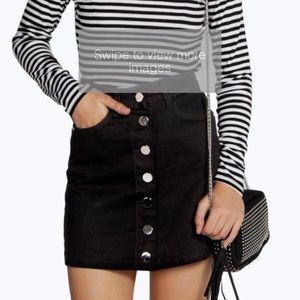 Black Button Up Skirt NWT