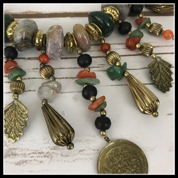 Polished Rock Gemstone Necklace - Picture 2 of 2