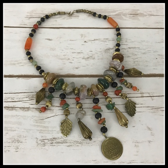 Jewelry - Polished Rock Gemstone Necklace