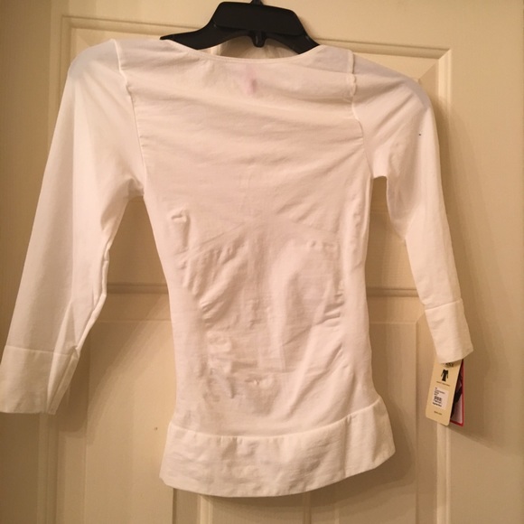 Medium White Spanx "On Top and In Control" Top