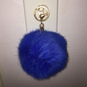 Blue Puffball Keychain